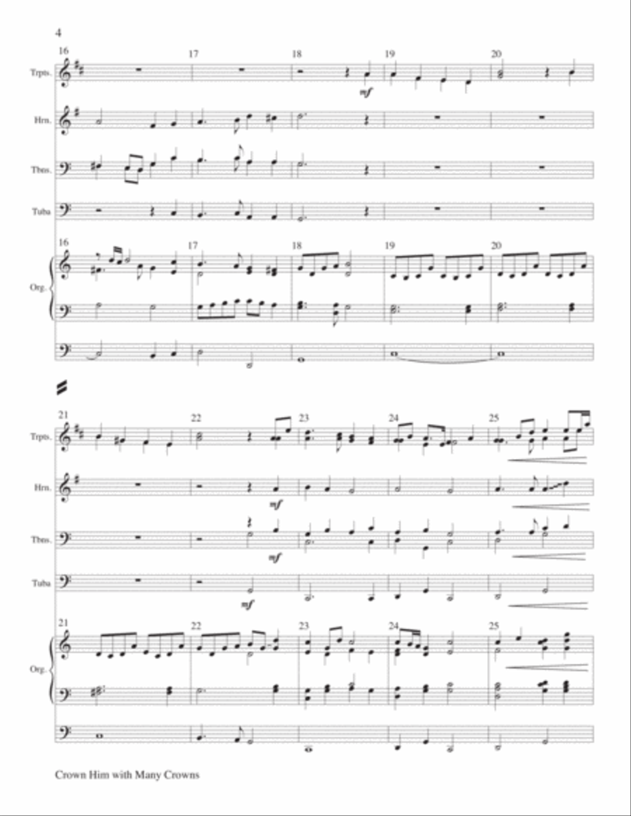 Crown Him with Many Crowns Chamber Music scores gallery preview page 5