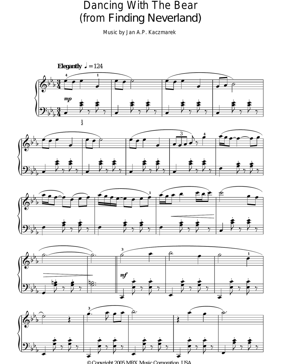 Dancing With The Bear Piano Solo scores gallery preview page 1
