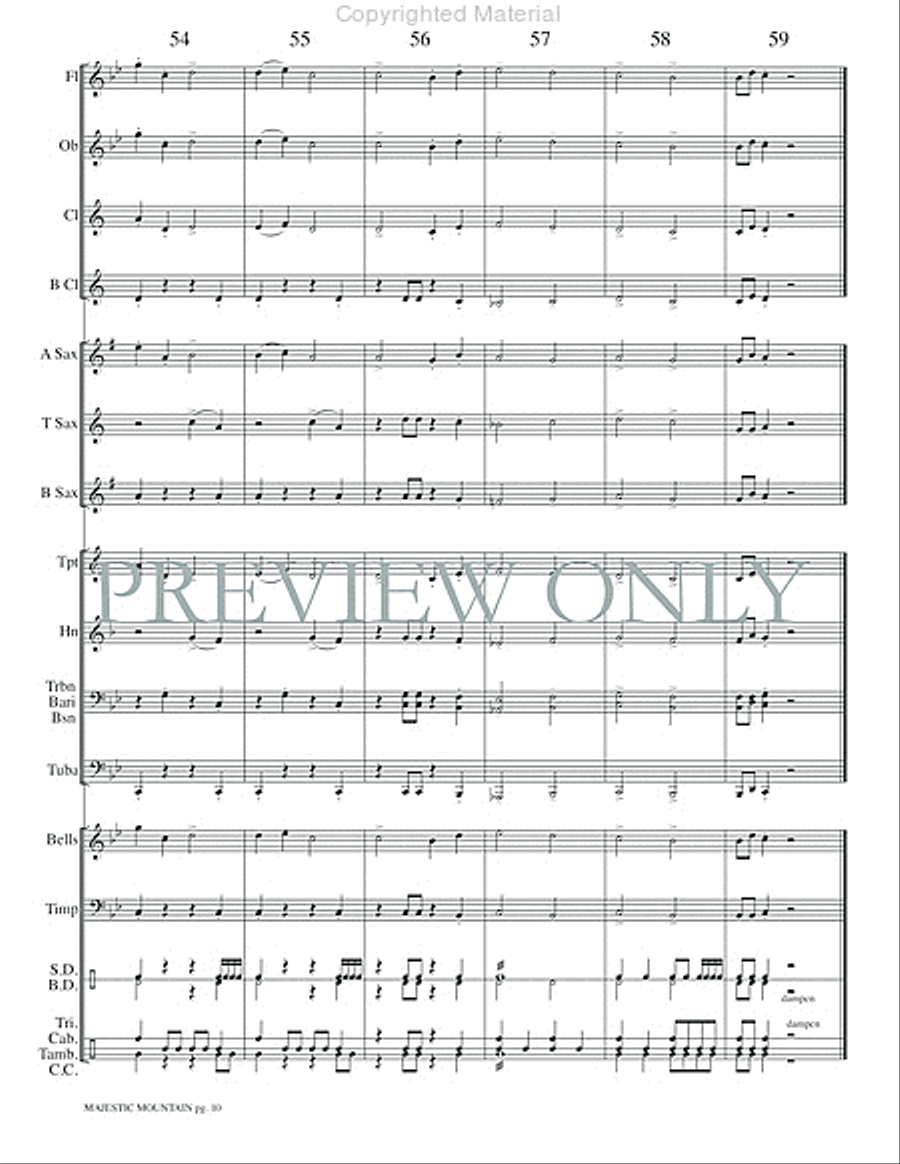 Majestic Mountain Concert Band scores gallery preview page 13