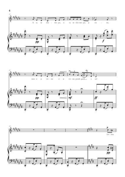 Bizet • Habanera from Carmen in C# sharp minor [C#m] | tenor sheet music with piano accompaniment image number null