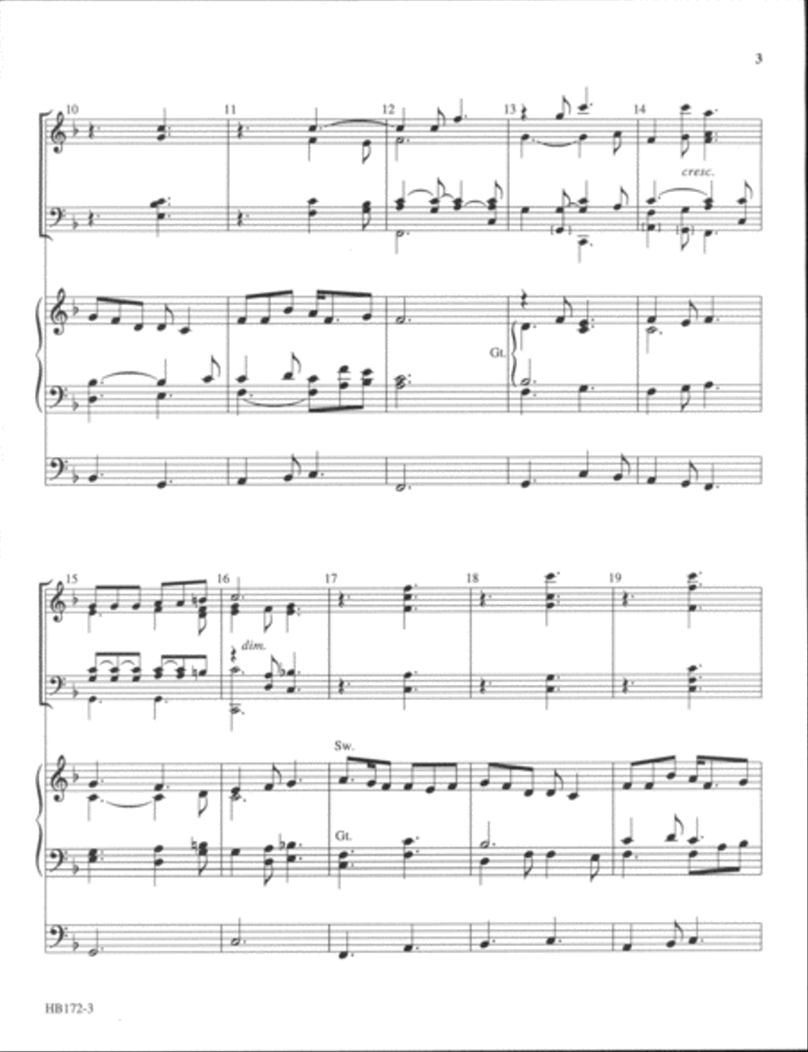 Softly and Tenderly Jesus Is Calling - full score Handbell Choir scores gallery preview page 3
