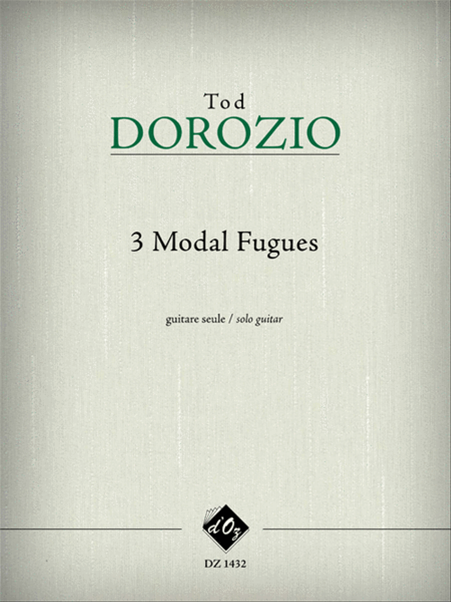 3 Modal Fugues Classical Guitar scores gallery preview page 1