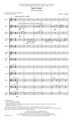 Star Carol (Downloadable Orchestral Score)