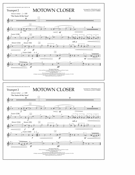 Motown Closer (arr. Tom Wallace) - Trumpet 2