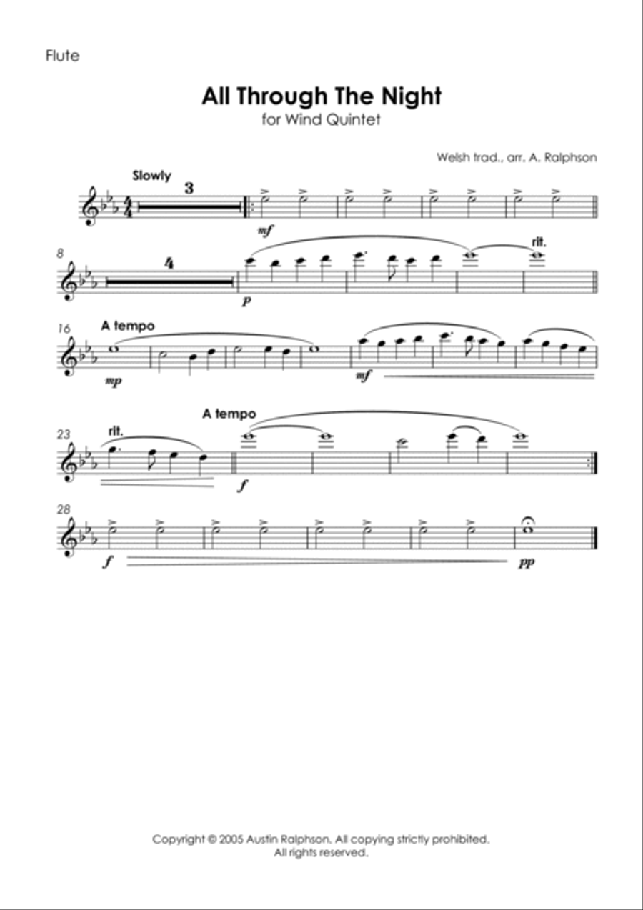 Slow Melody Bundle - wind quintet book / pack Woodwind Quintet scores gallery preview page 4
