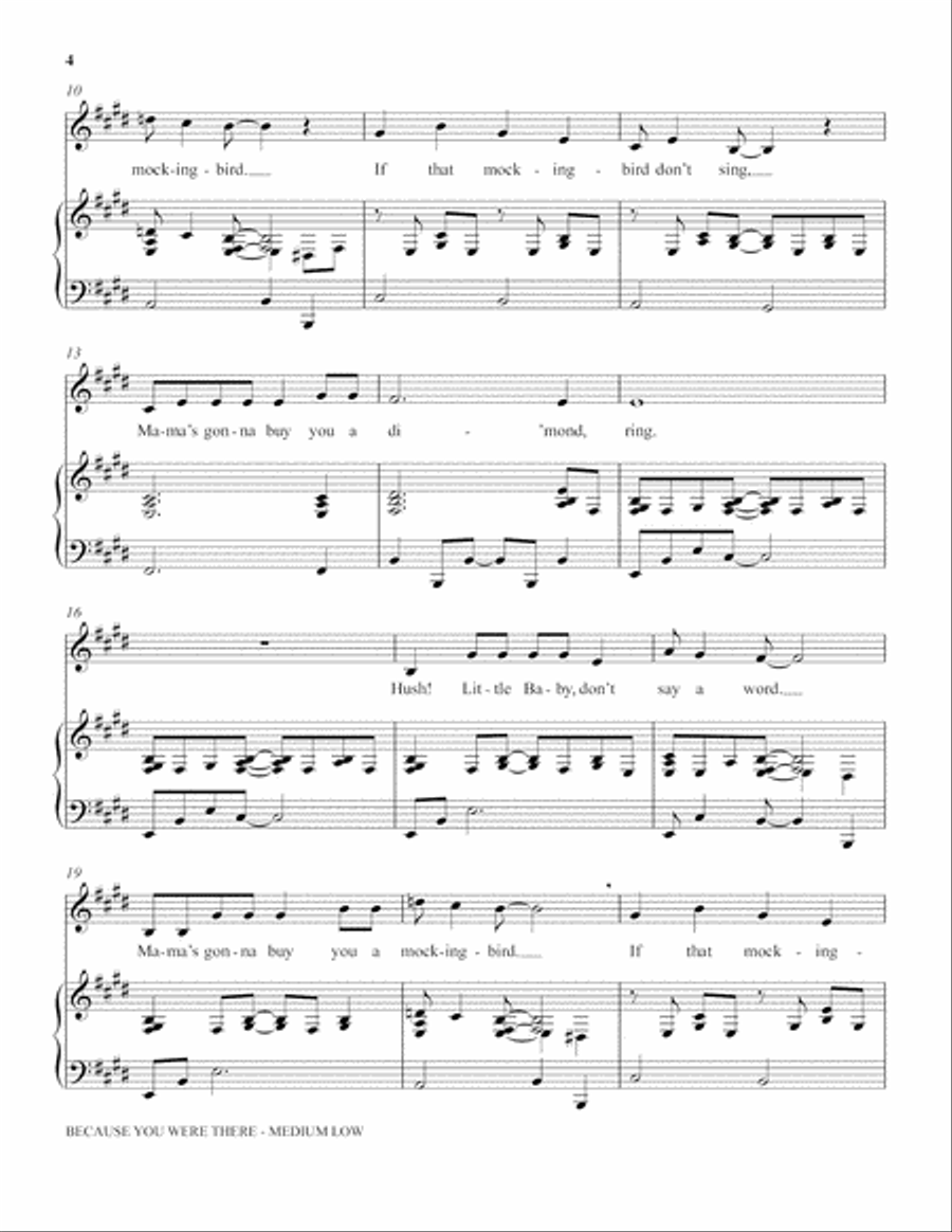 Hush, Little Baby (Medium Low Voice) (includes Audio) Choir scores gallery preview page 3