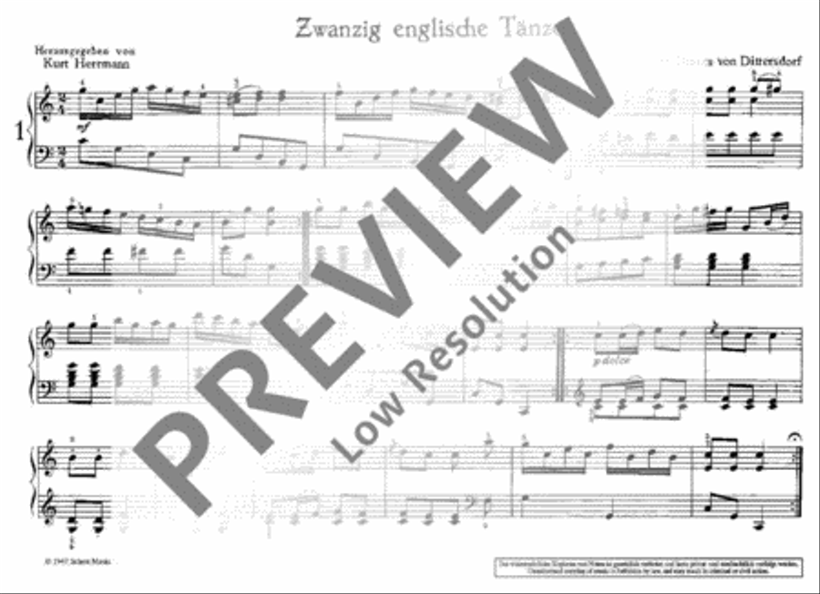 20 English Dances 20 English Dances Piano Solo scores gallery preview page 4