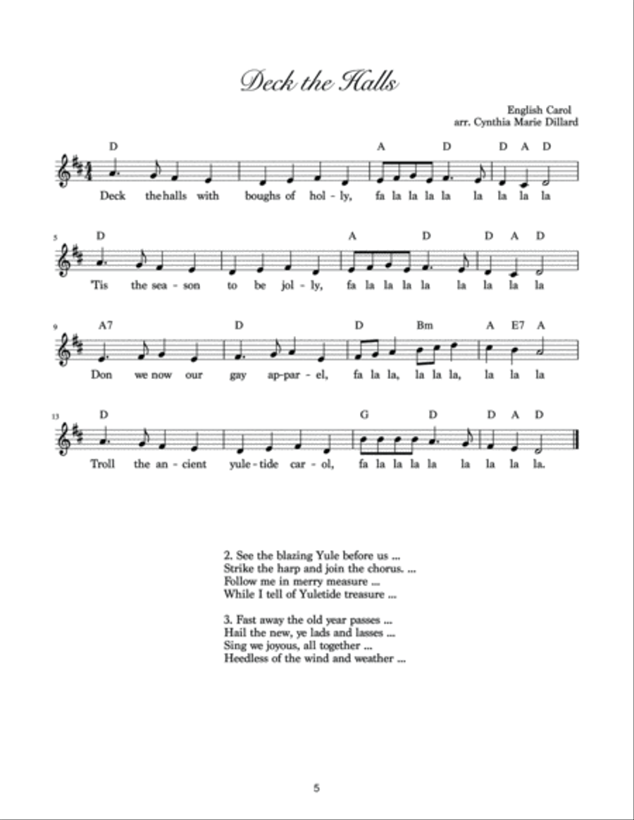 Best Book of Christmas Carols - Leadsheet caroling book (melody/chord only) Voice scores gallery preview page 5