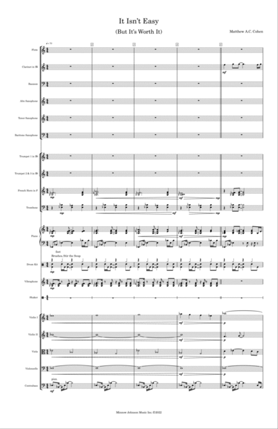 It Isn't Easy (But It's Worth It) Full Orchestra scores gallery preview page 2