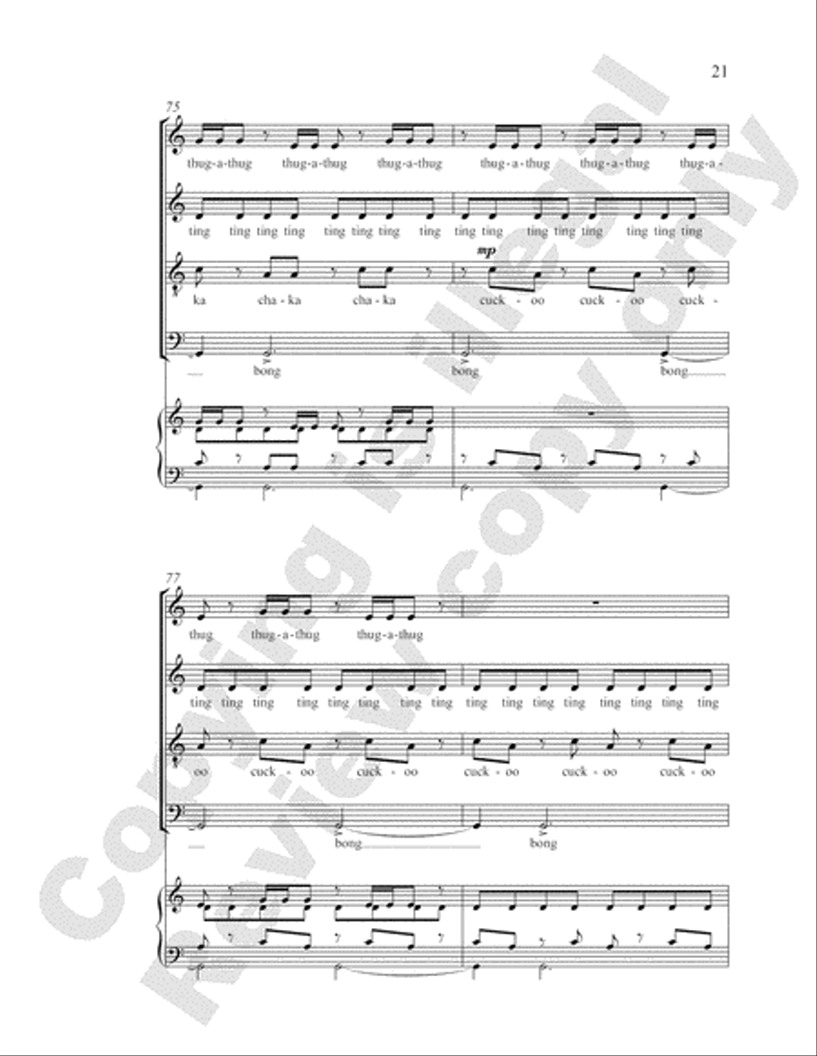Time Pieces: 4. Clocks 4-Part scores gallery preview page 21