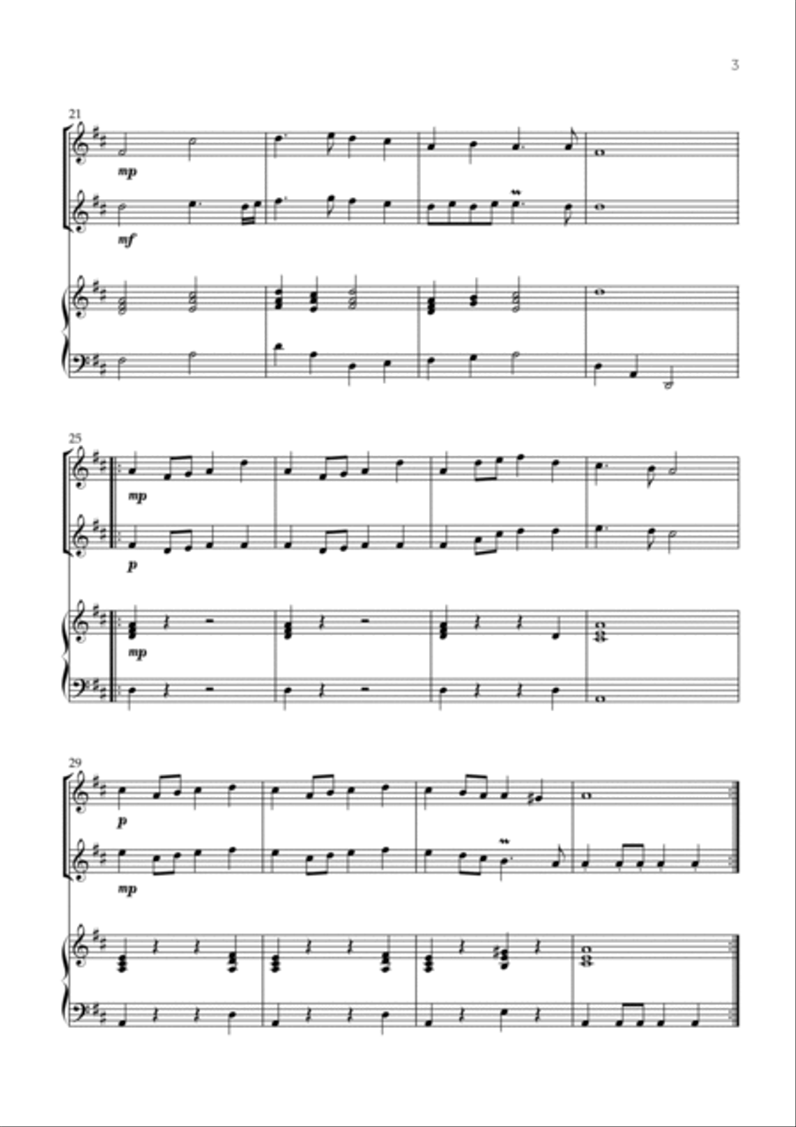 Trumpet Voluntary (Oboe Duo and Piano) - Jeremiah Clarke Oboe scores gallery preview page 3