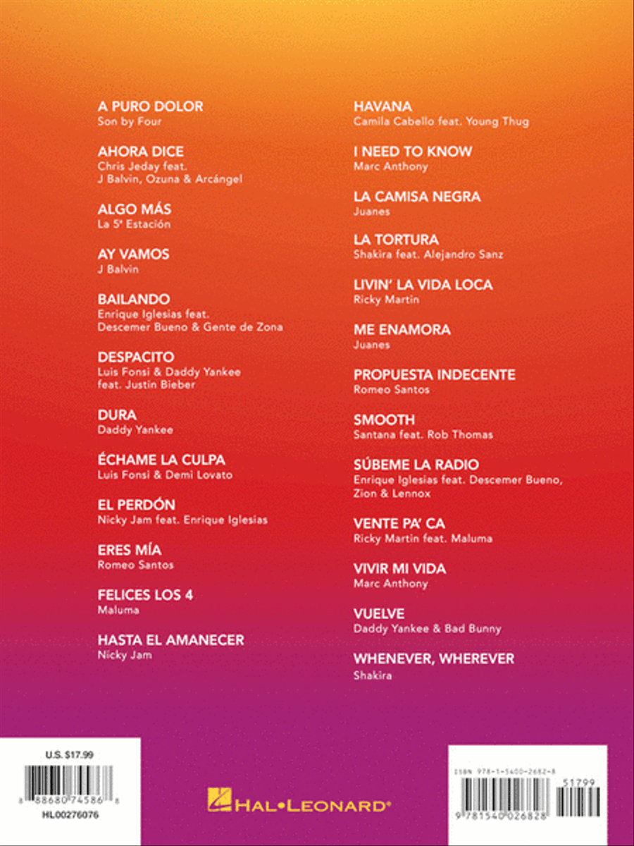 Latin Pop Hits Piano, Vocal, Guitar scores gallery preview page 6