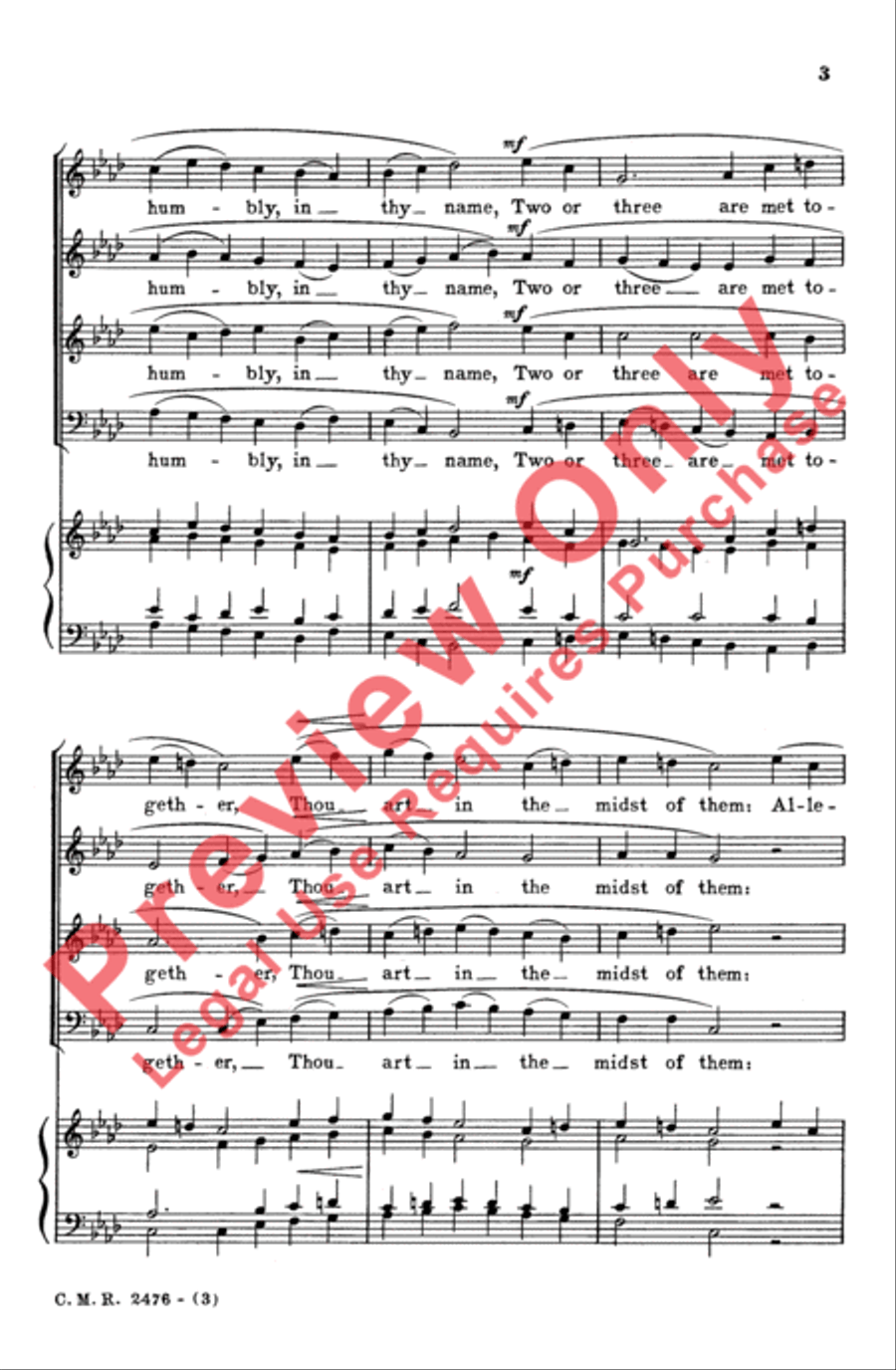 Draw Us in the Spirit's Tether 4-Part scores gallery preview page 3
