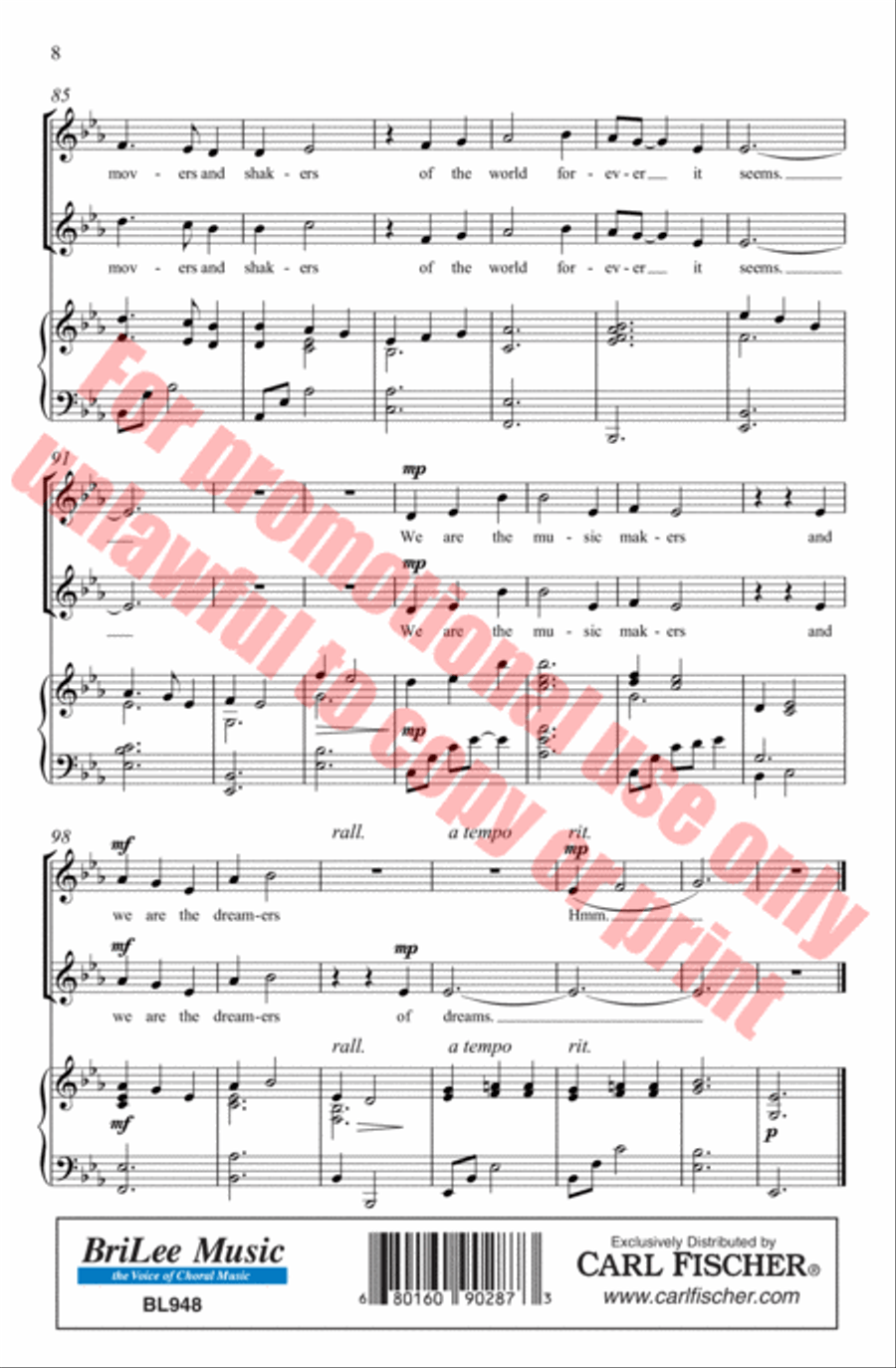 We Are the Music Makers We Are the Music Makers Choir scores gallery preview page 9