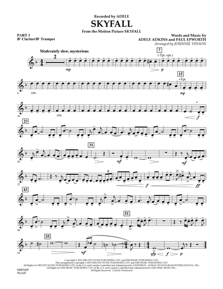 Skyfall - Pt.1 - Bb Clarinet/Bb Trumpet