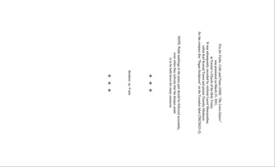 Trio for Violin, Cello and Piano, 