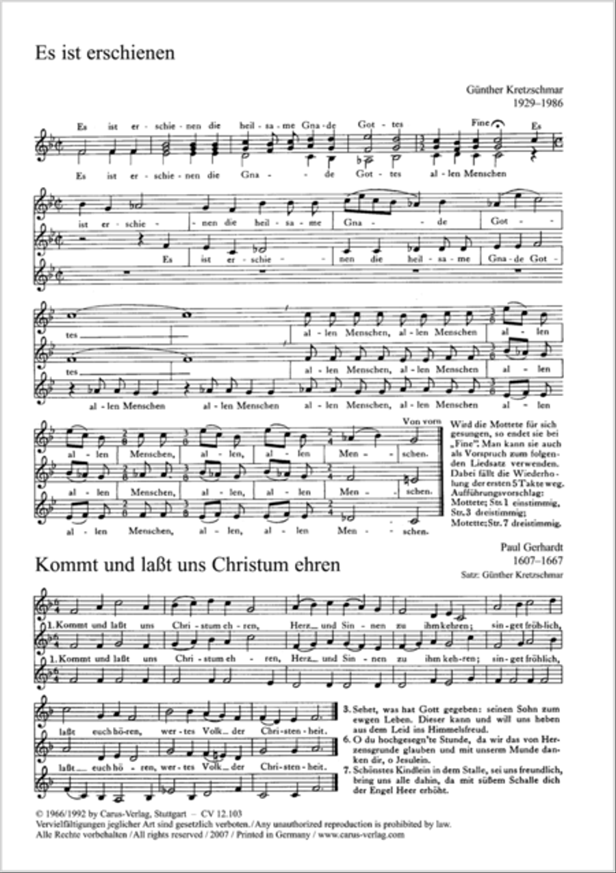 Acht Chorsatze fur Kinderchor von Becker-Foss, Ehlers, Kretzschmar und Tzschoppe Children's Choir scores gallery preview page 6