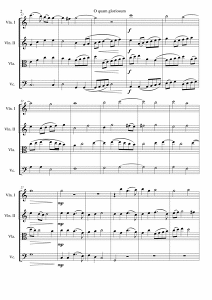 O quam gloriosum (Oh how glorious) for string quartet image number null