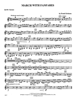 March with Fanfares: 2nd B-flat Clarinet