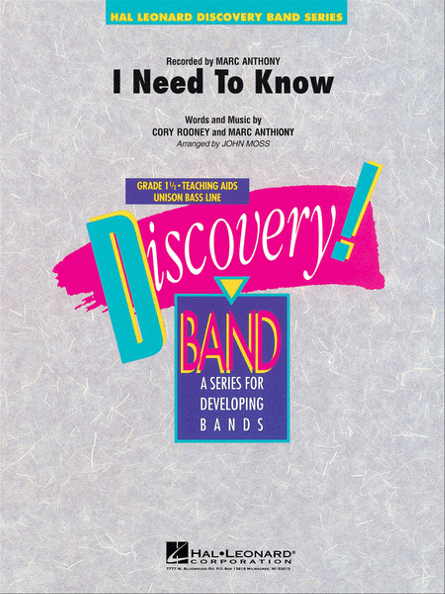 I Need To Know I Need To Know Concert Band scores gallery preview page 1