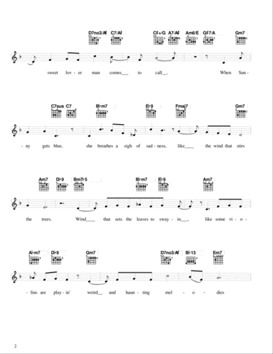 When Sunny Gets Blue Guitar scores gallery preview page 2