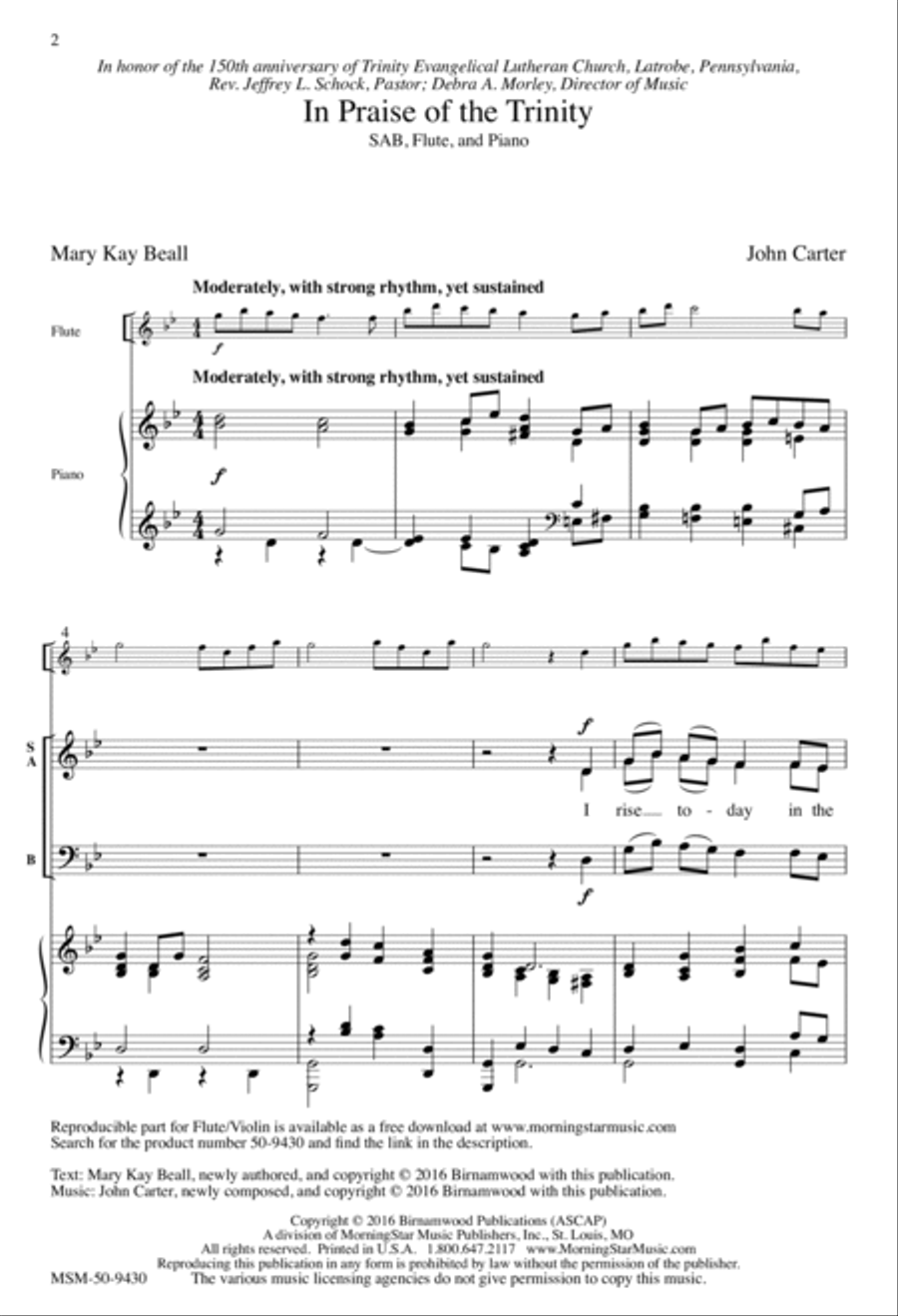 In Praise of the Trinity 3-Part scores gallery preview page 2