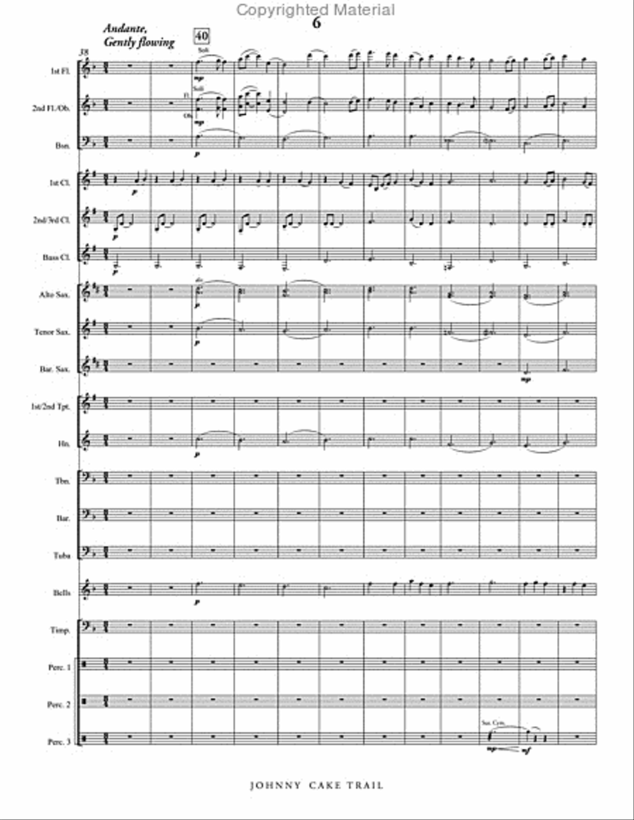 Johnnycake Trail Johnnycake Trail Concert Band scores gallery preview page 7