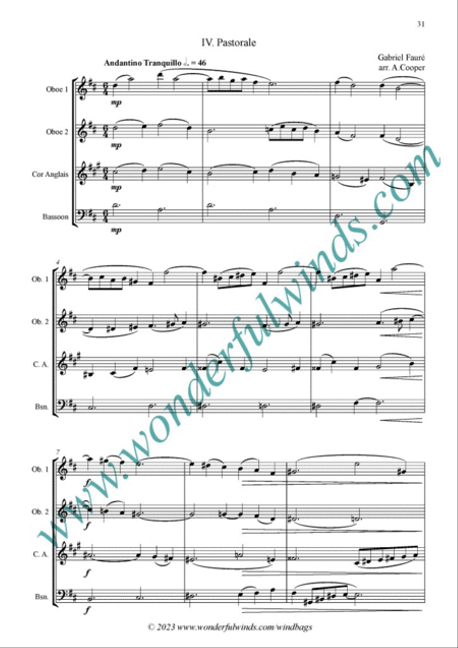 Masques Et Bergamasques Bassoon scores gallery preview page 5