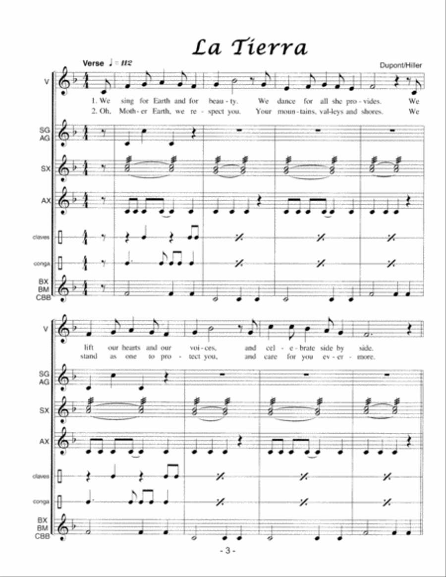 Earth, Water, Fire, Air Unison Choir scores gallery preview page 5