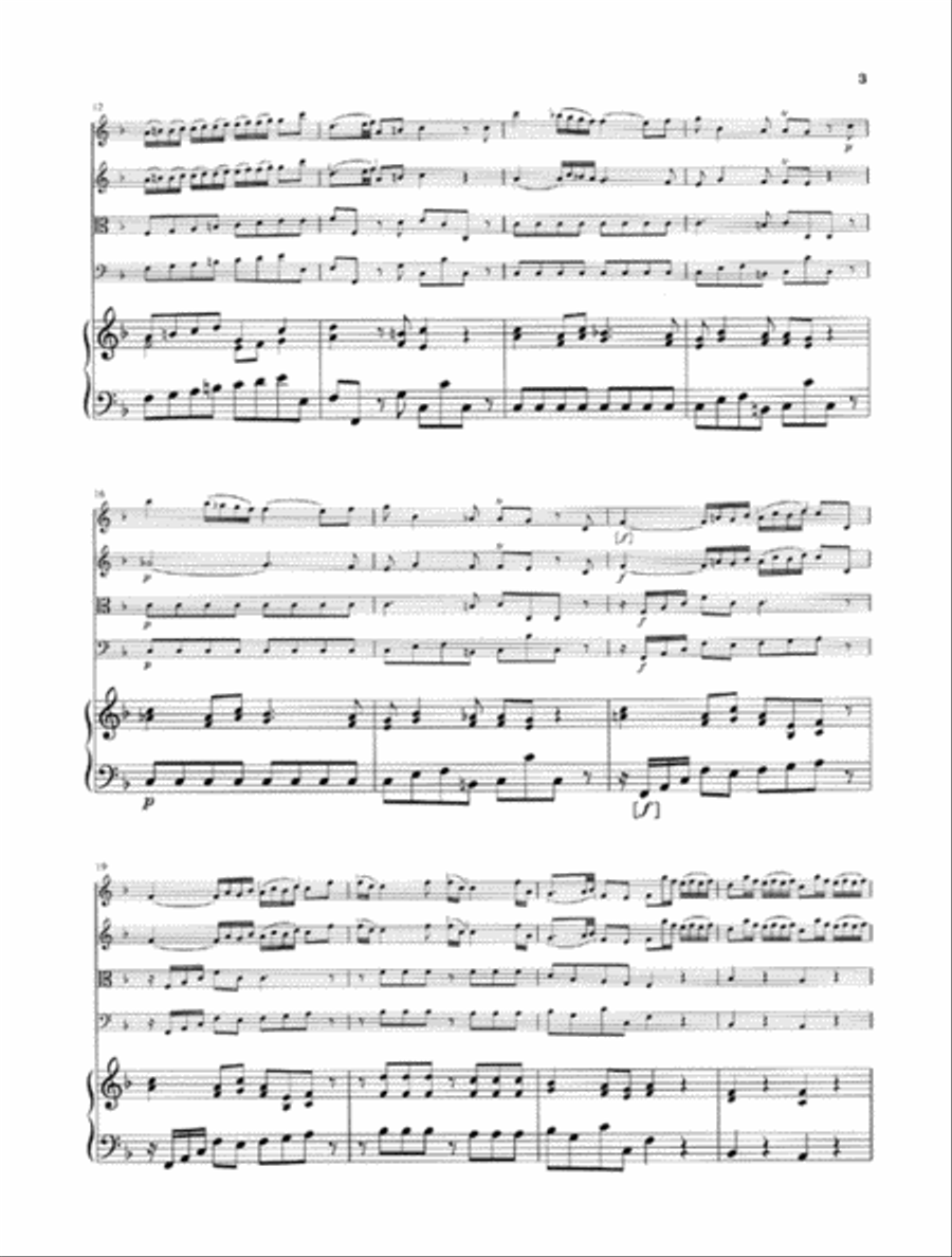 Concerto for Piano (Harpsichord) and Orchestra F Major Hob.XVIII:3 Orchestra scores gallery preview page 3