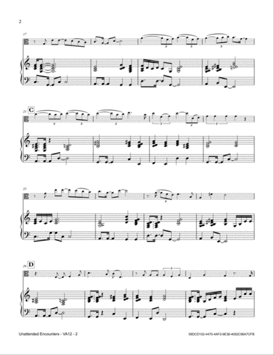 Unattended Encounters Viola scores gallery preview page 2