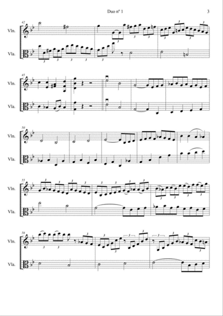 Duo for Violin and Viola String Duet scores gallery preview page 3