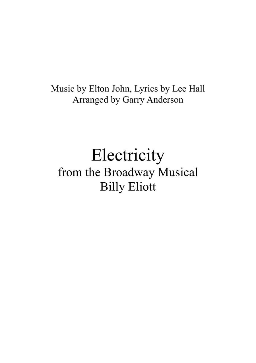 Electricity from the Broadway Musical BILLY ELLIOT Electricity from the Broadway Musical BILLY ELLIOT Large Ensemble scores gallery preview page 1
