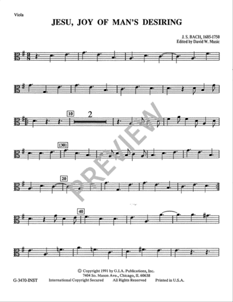 Jesu, Joy of Man's Desiring - Instrument edition Oboe scores gallery preview page 7