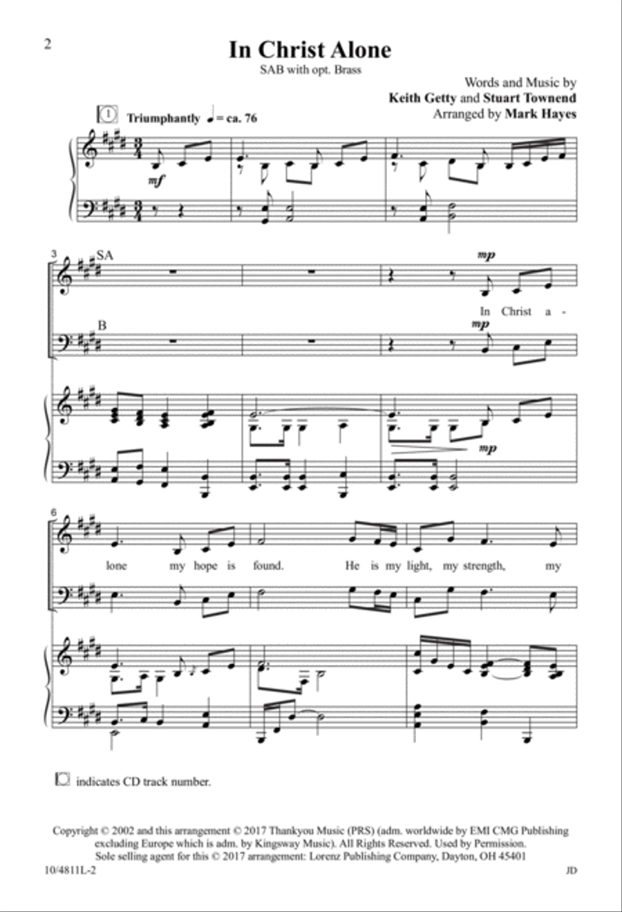 In Christ Alone 3-Part scores gallery preview page 2