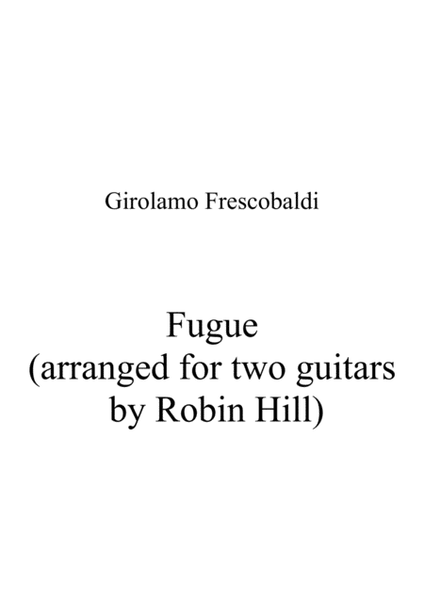 Fugue (arranged for two guitars) (Frescobaldi) image number null