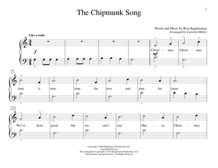 Book cover for The Chipmunk Song (arr. Carolyn Miller)