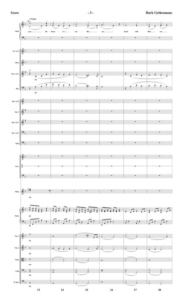 Dark Gethsemane - Downloadable Orchestral Score and Parts