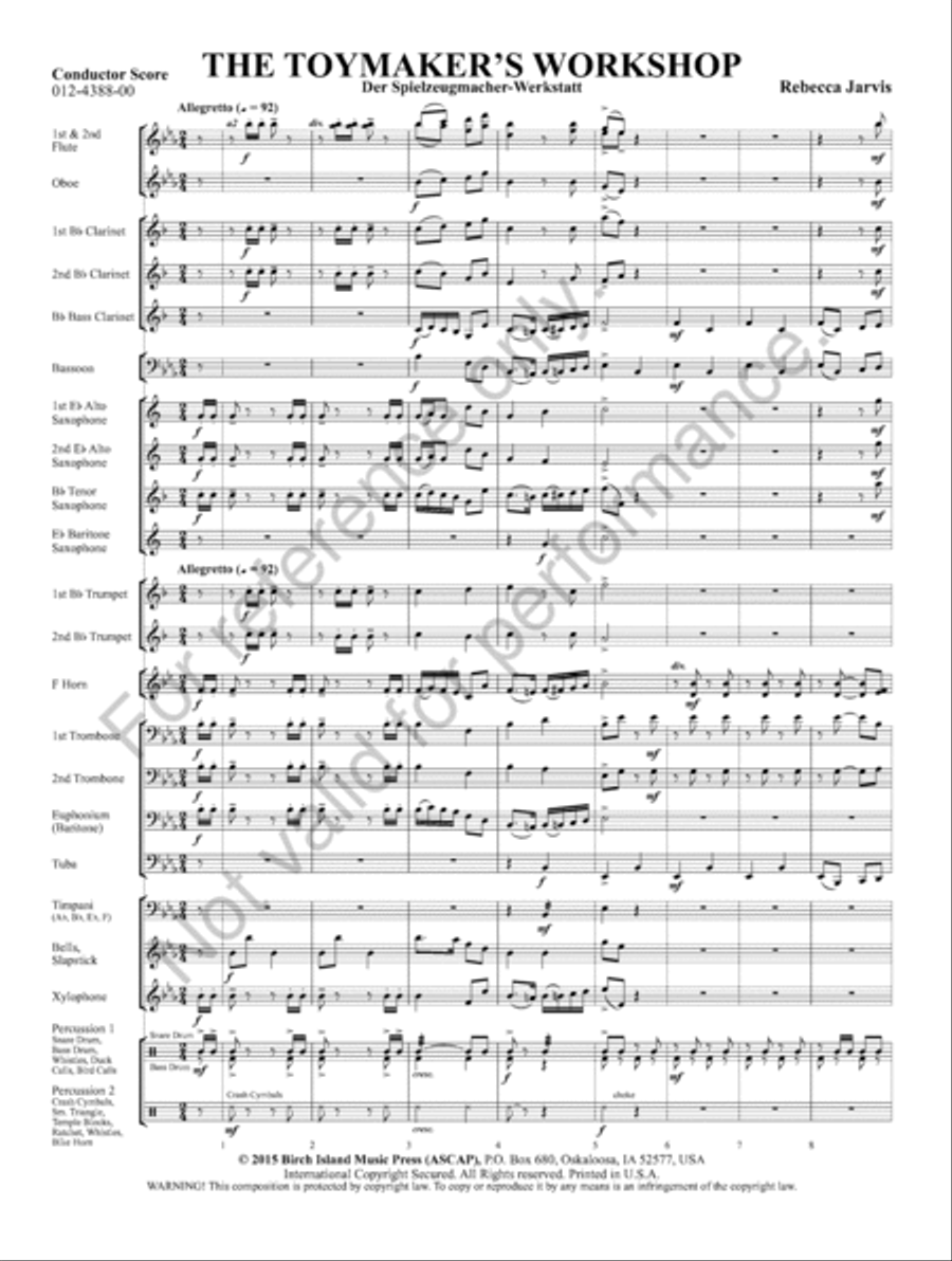 The Toymaker's Workshop Concert Band scores gallery preview page 4