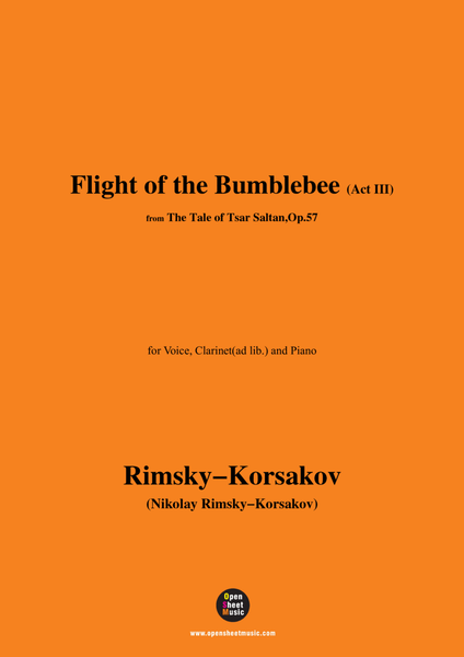 Rimsky-Korsakov-Flight of the Bumblebee,Act III,for Voice,Clarinet(ad lib.) and Piano image number null