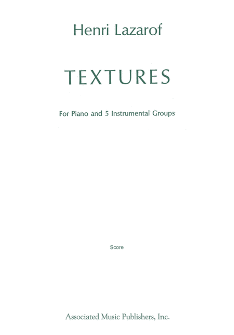 Textures (1970) Orchestra scores gallery preview page 1