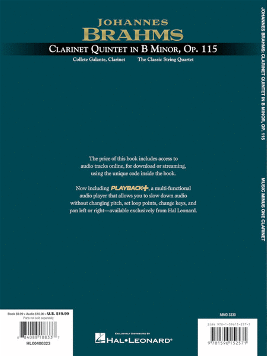 Brahms – Clarinet Quintet in B minor, Op. 115 Clarinet Quintet scores gallery preview page 5