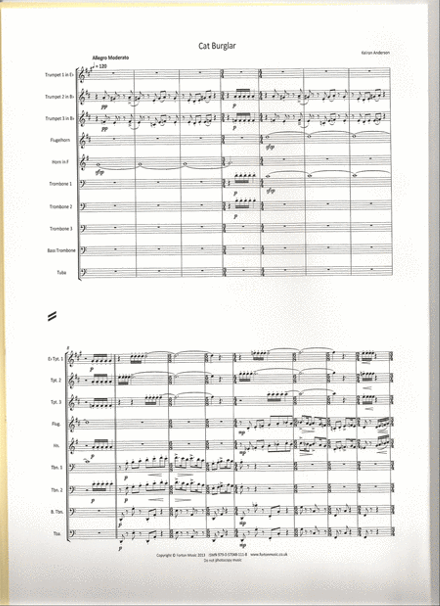Cat Burglar Brass Ensemble scores gallery preview page 2