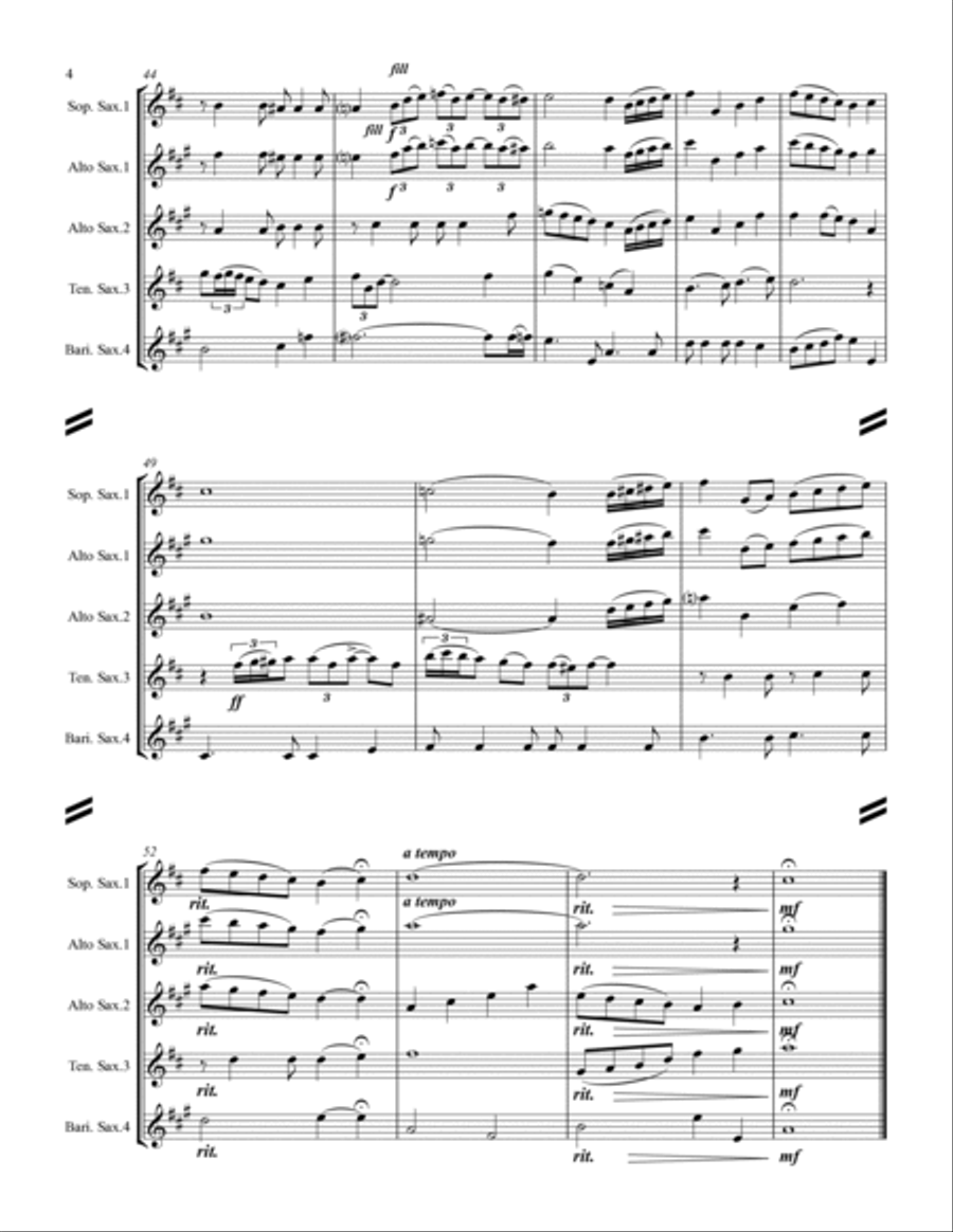 Have Yourself A Merry Little Christmas from MEET ME IN ST. LOUIS Saxophone Quartet scores gallery preview page 5