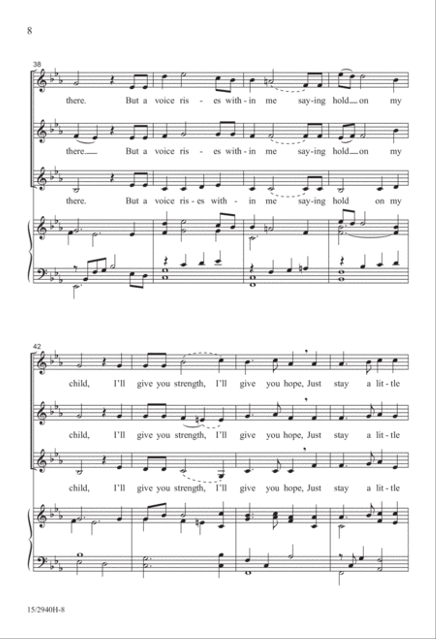 Inscription of Hope Women's Choir scores gallery preview page 8