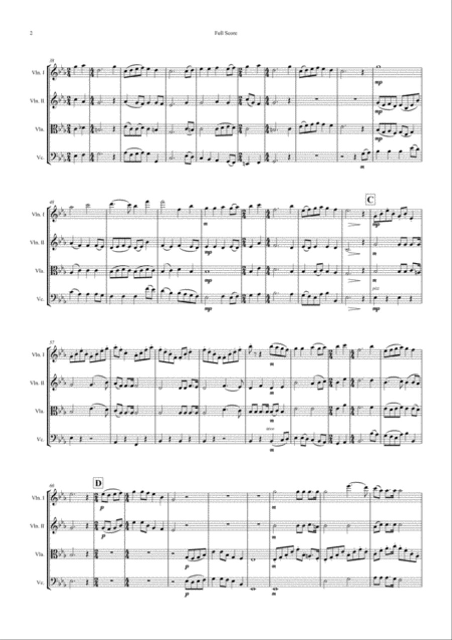 Never Part Again String Quartet scores gallery preview page 2
