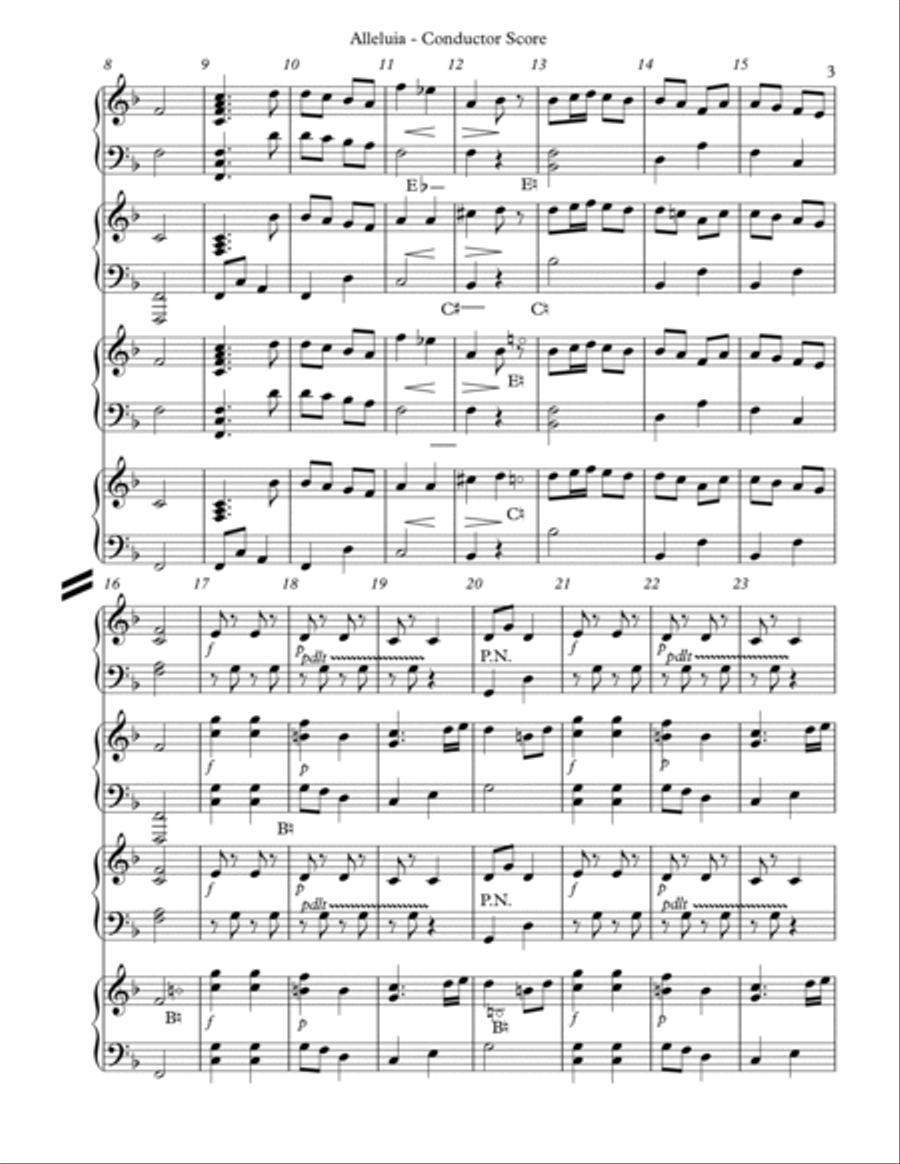 Alleluia from "Exsultate, Jubilate" K165, Conductor Score image number null