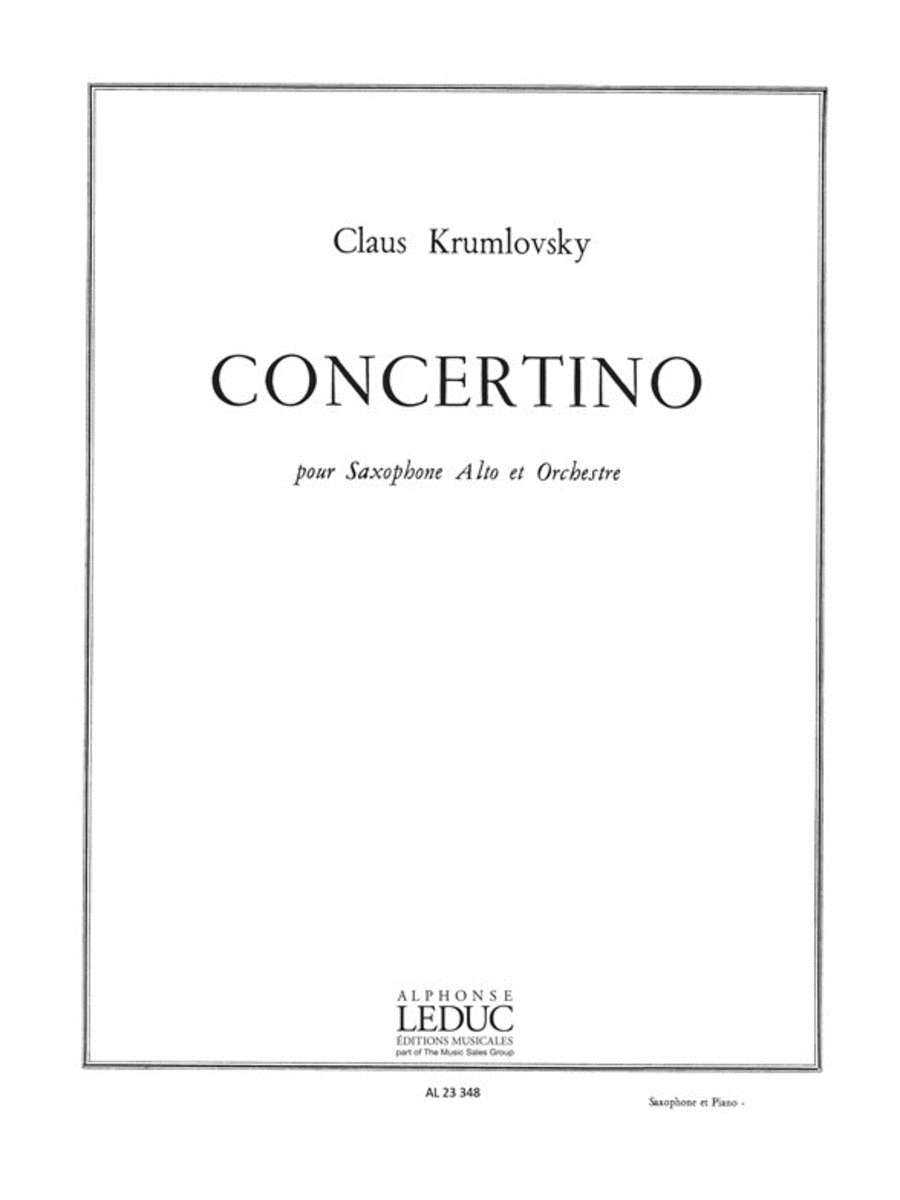 Concertino (saxophone-alto & Piano)