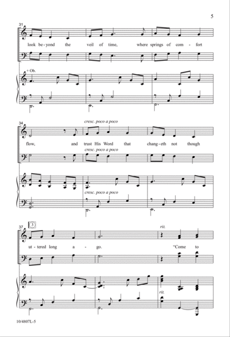My Burden Is Light 4-Part scores gallery preview page 5