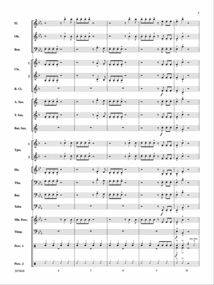 Single Ladies (Put a Ring on It) Concert Band scores gallery preview page 3